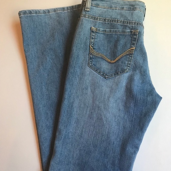 US POLO ASSN women’s blue denim boot cut jean sz 9/10 - Picture 1 of 5